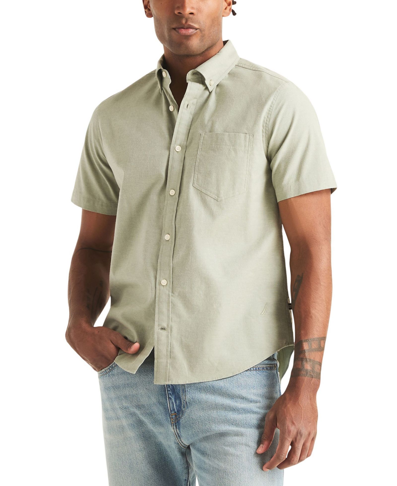 Nautica Men's Short-Sleeve Oxford Shirt