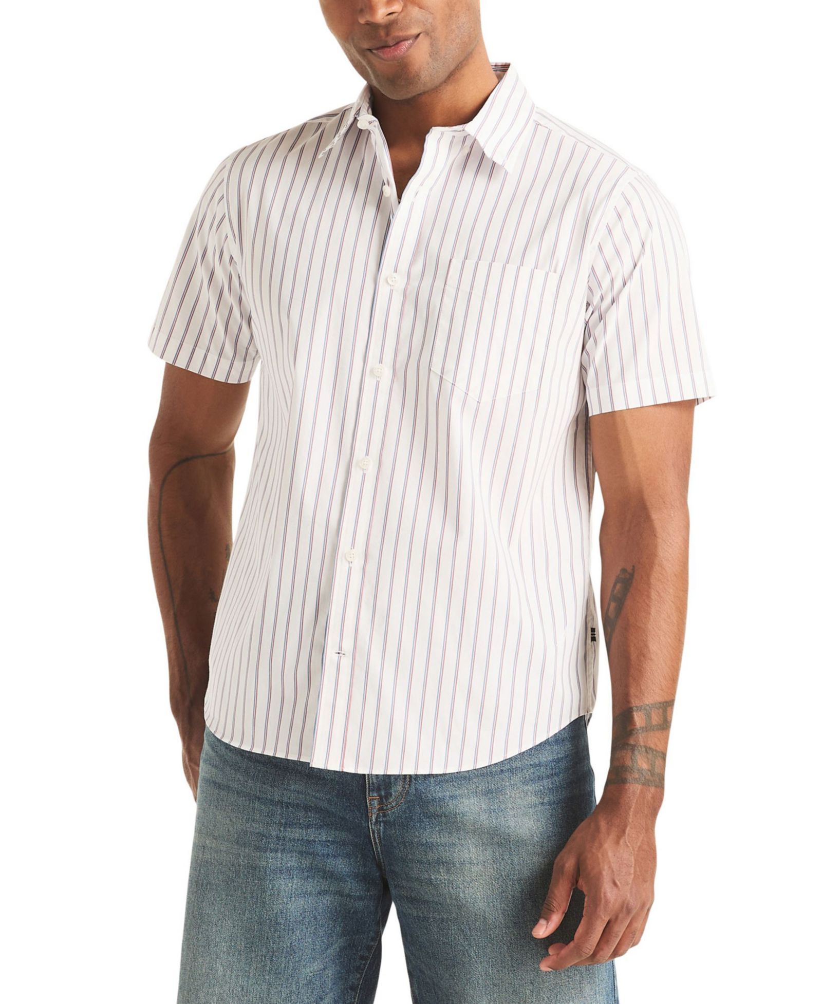 Nautica Men's Short-Sleeve Stripe Shirt