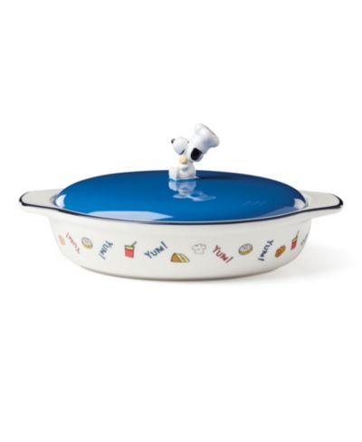 Керамическая форма для запекания Lenox Chef Snoopy с крышкой, 40 oz.