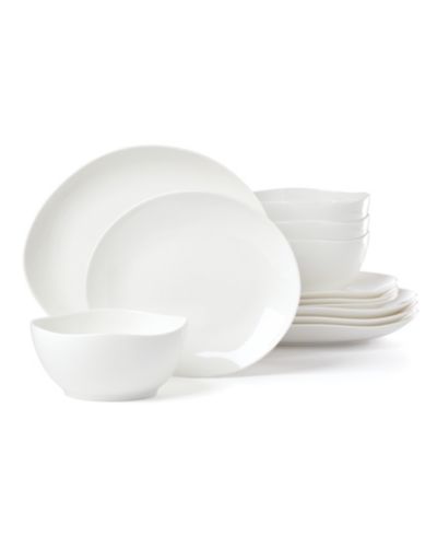 Lenox Studio 1414 Bone China Curve 12-Pc. Dinnerware Set, Service for 4