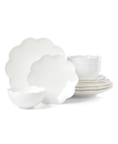 Lenox Studio 1414 Bone China Scallop 12-Pc. Dinnerware Set, Service for 4