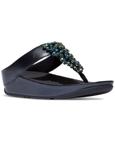 Женские сандалии FitFlop Rumba Iridescent Beaded Toe-Post
