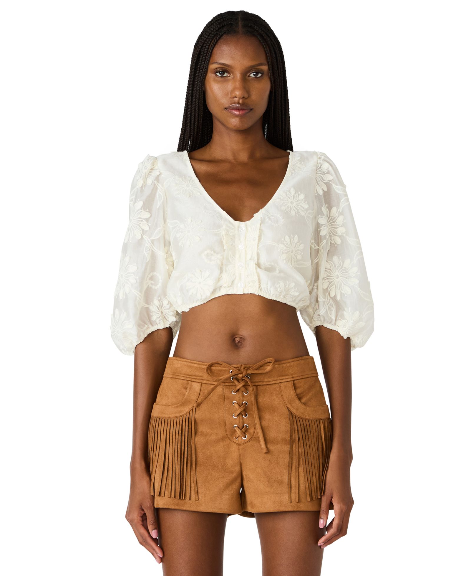 Женский укороченный топ Steve Madden Sienna V-Neck