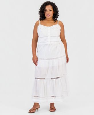And Now This Trendy Plus Size Cotton Tiered Skirt, Macy's Exclusive