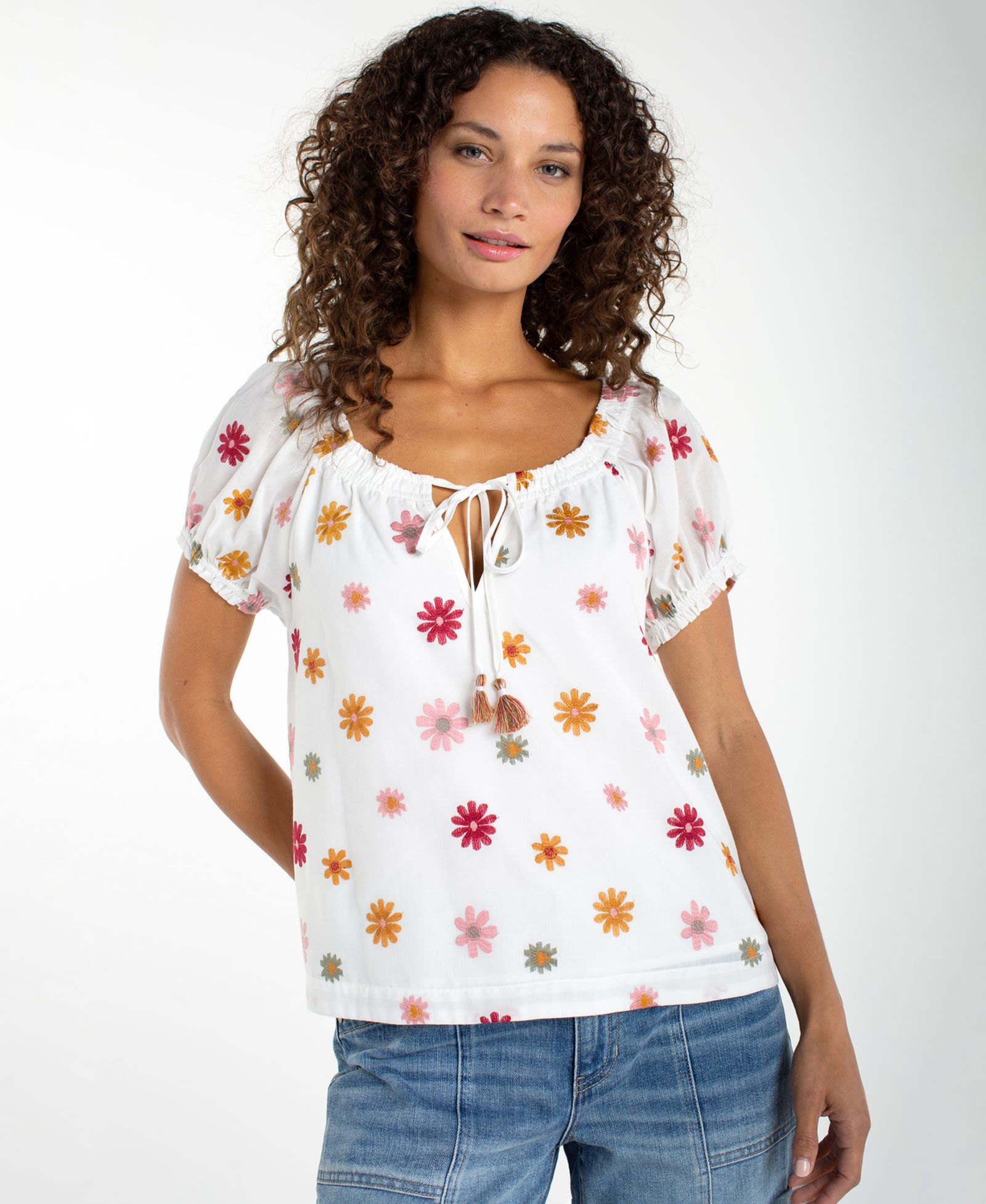 Liverpool Los Angeles Женский топ Printed Short-Sleeve