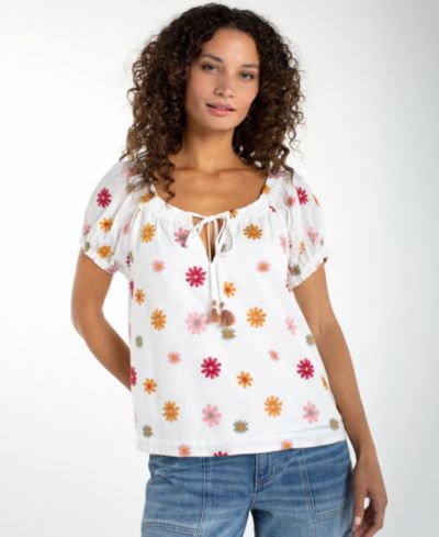 Liverpool Los Angeles Женский топ Printed Short-Sleeve