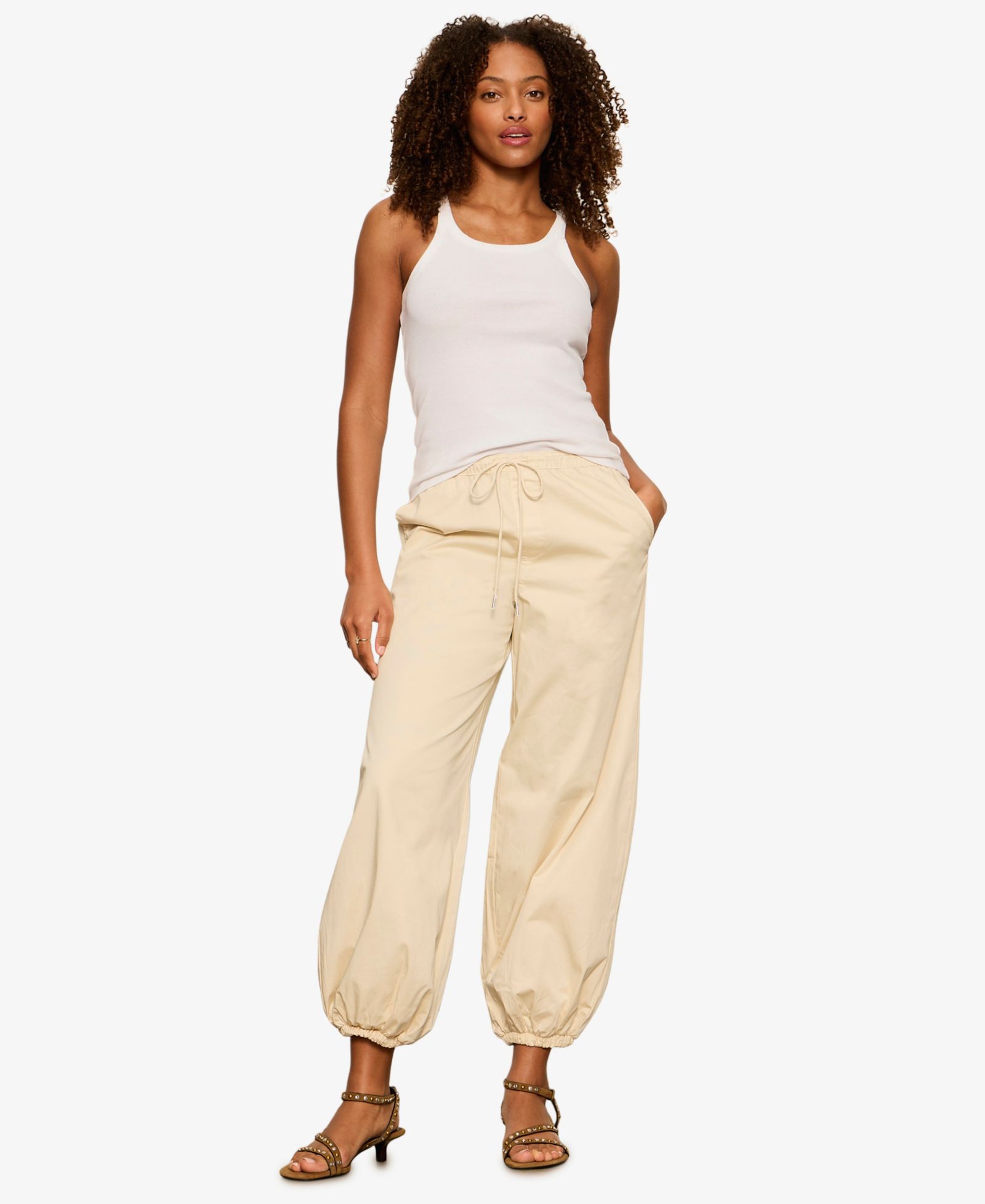 Sanctuary Women's Cropped Balloon Leg Pull-On Pants