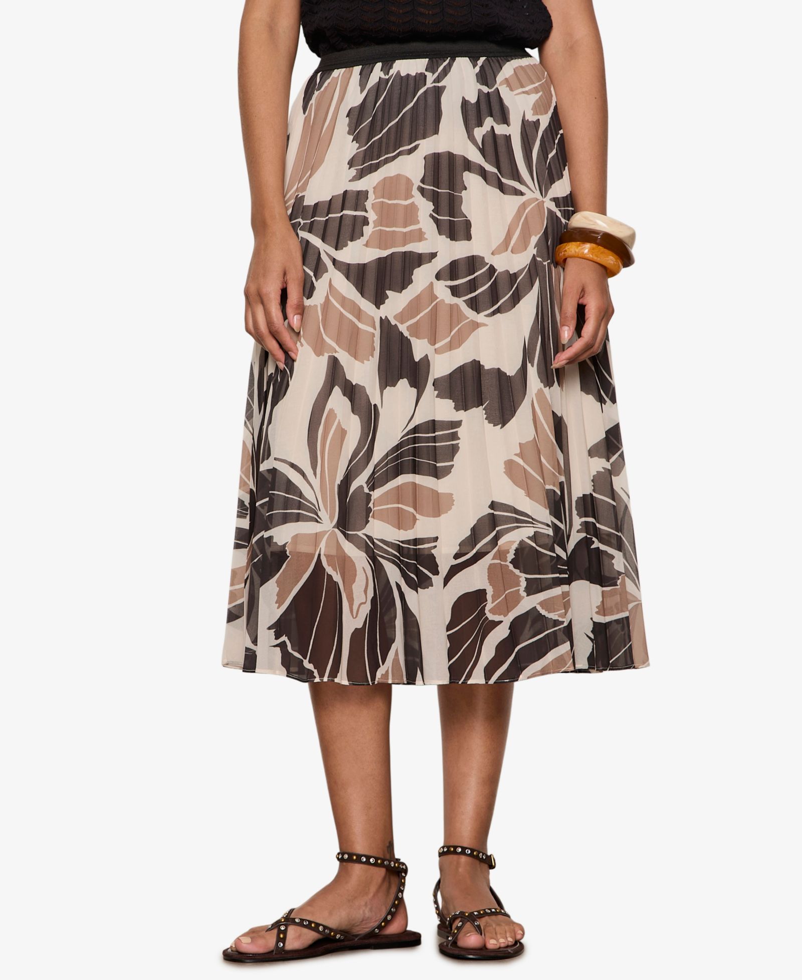 Sanctuary Women's Nostalgia Pleated Polyester Midi Skirt