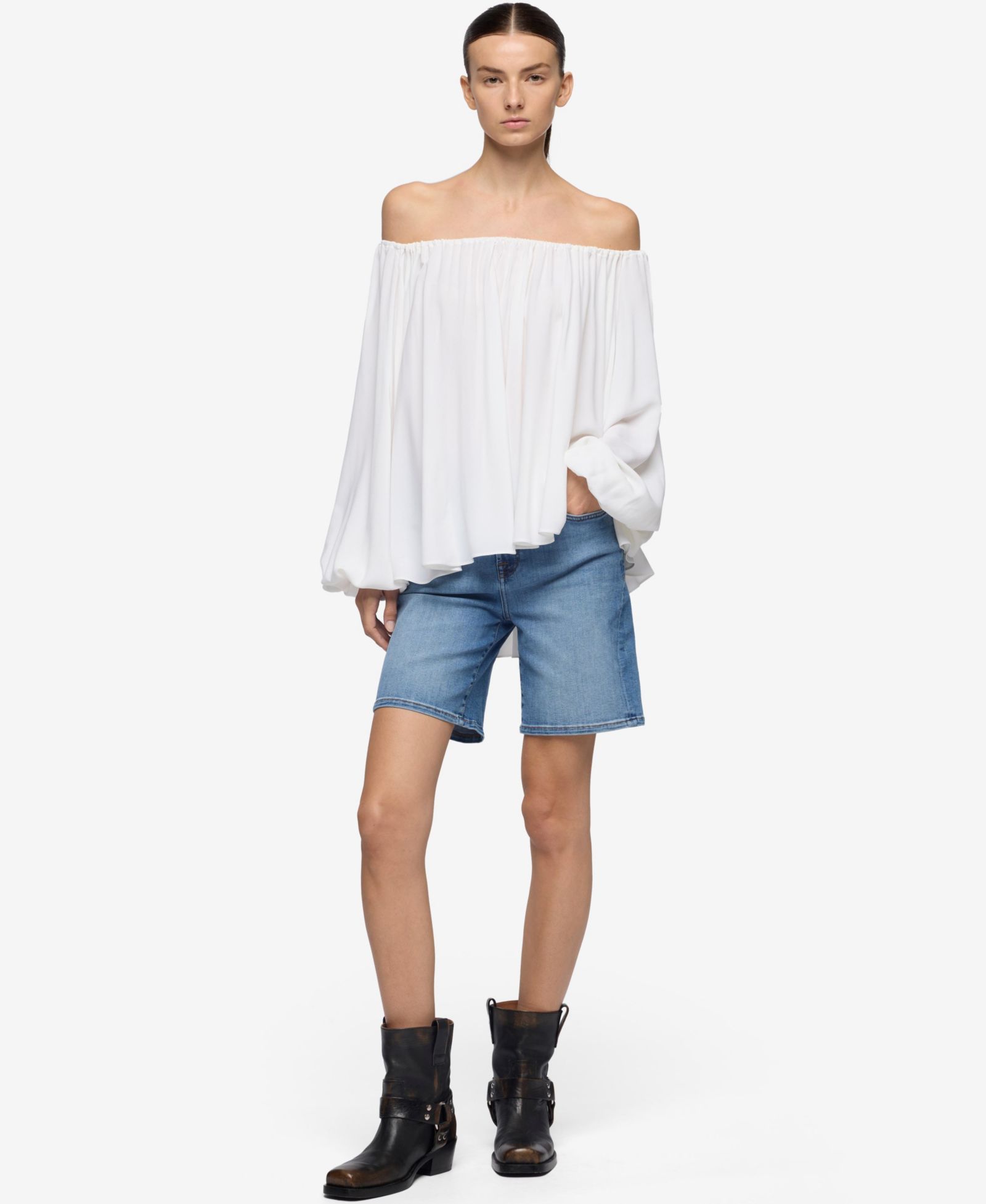 7 For All Mankind Women's Mid-Rise Boy Shorts