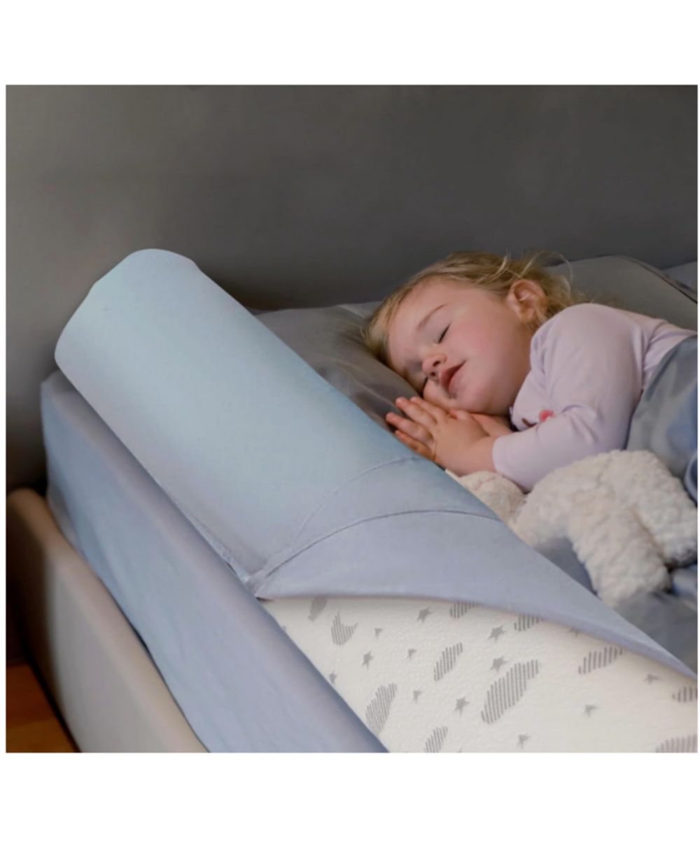 Комплект из 2 защитных бортиков для кроватки ComfyBumpy для малышей, выпуклый, экономия пространства, поролоновый безопасный бортик и разделитель кровати, высокоплотный комфортный поролон