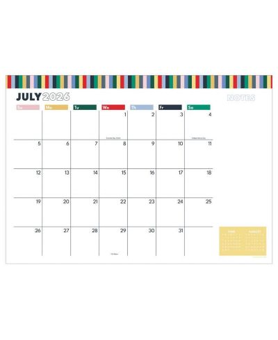 Настольный календарь TF Publishing Paper Goods July 2026 - June 2027 Long Weekend Medium Desk Pad Monthly Blotter