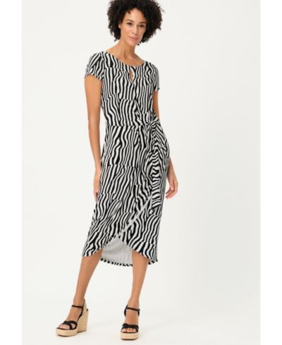 Olsen Женское платье Modern Zebra Faux Wrap