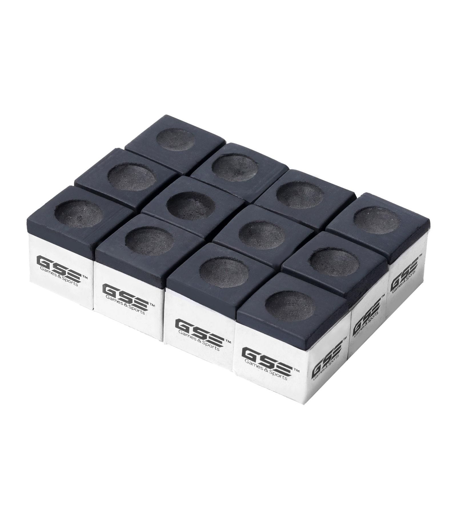 GSE Games & Sports Expert 12-Pack Billiard/Pool Cue Chalks, Billiard Pool Table Accessories for Home/Tournament Use