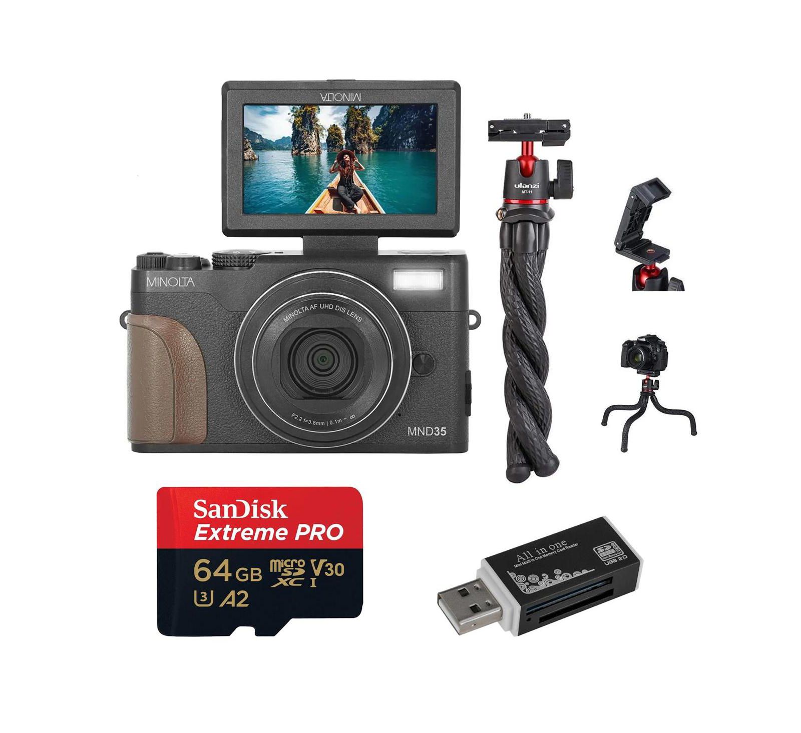Minolta цифровая камера 4K Wi-Fi