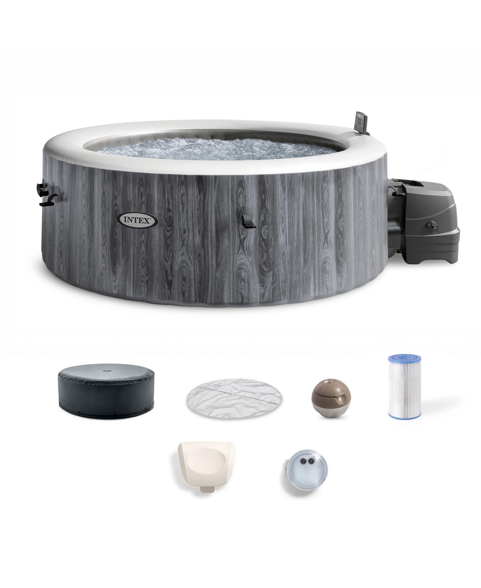 Intex PureSpa Deluxe набор гидромассажной ванны на 140 пузырьков с крышкой