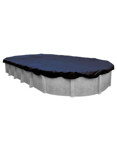 Swimline 18 x 33 Foot Oval Above Ground Heavy Winter Swimming Pool Cover