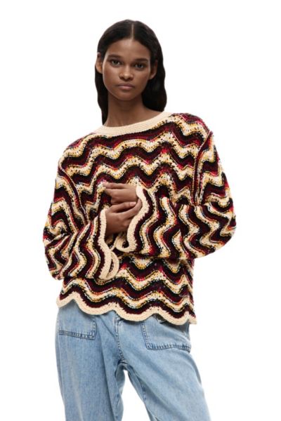 Desigual Женский вязаный свитер с зигзагом
