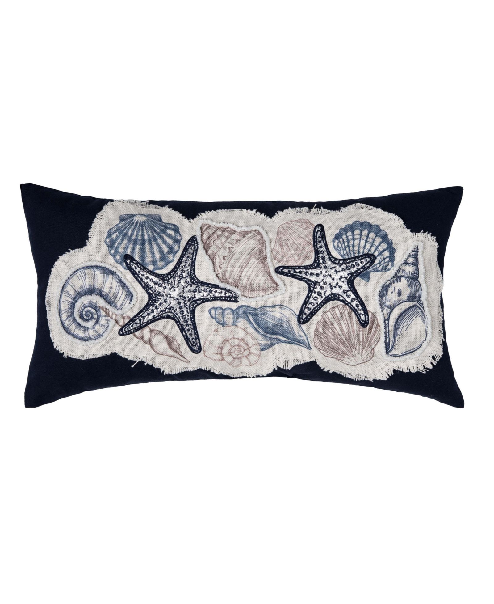 Вышитая декоративная подушка C&F Home Shells Collection