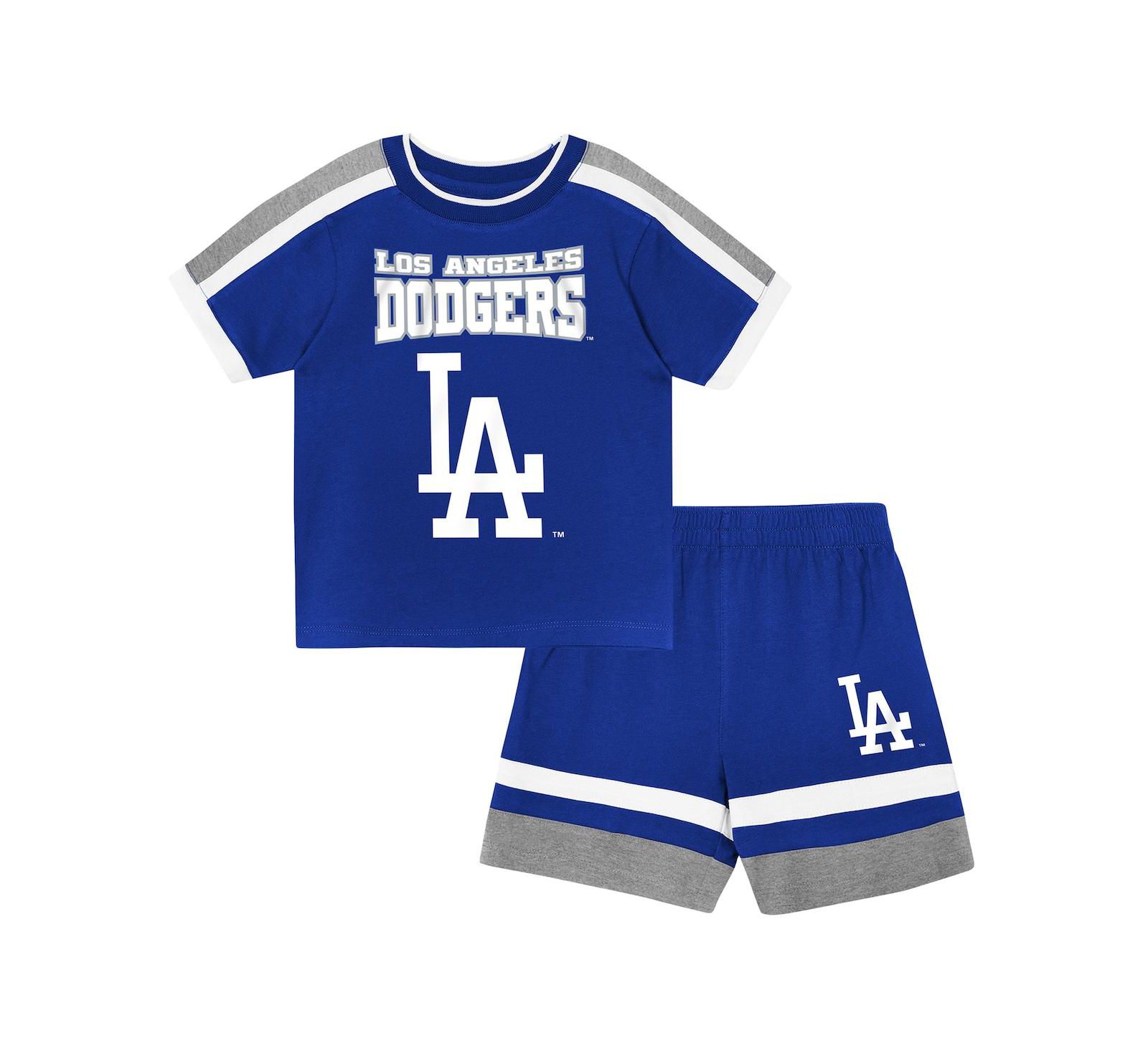 Outerstuff Preschool Royal Los Angeles Dodgers Ground Ball T-Shirt Shorts Set