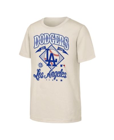Детская футболка Outerstuff Big Boys and Girls Natural Los Angeles Dodgers Triple Hit