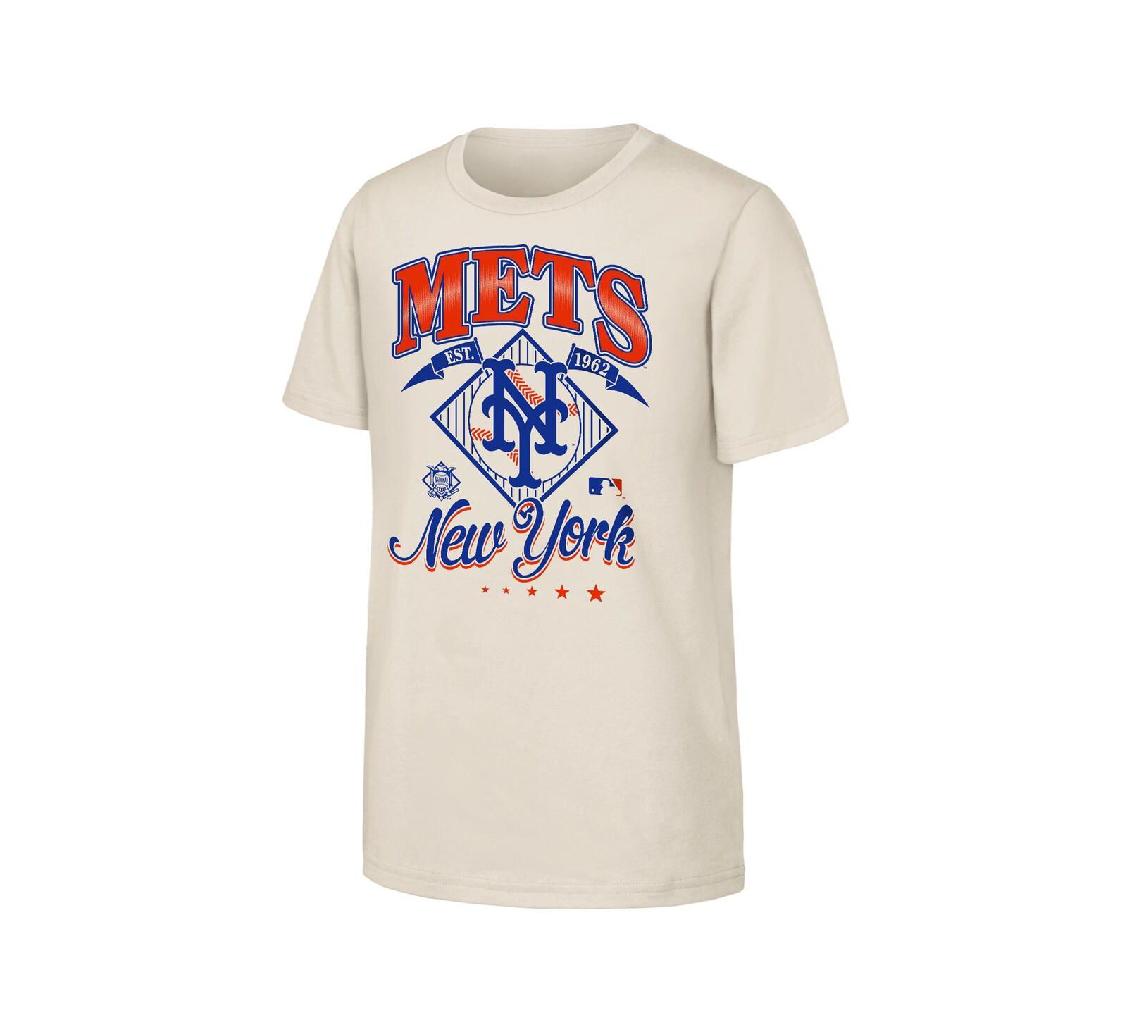 Футболка Outerstuff для мальчиков и девочек New York Mets натурального цвета
