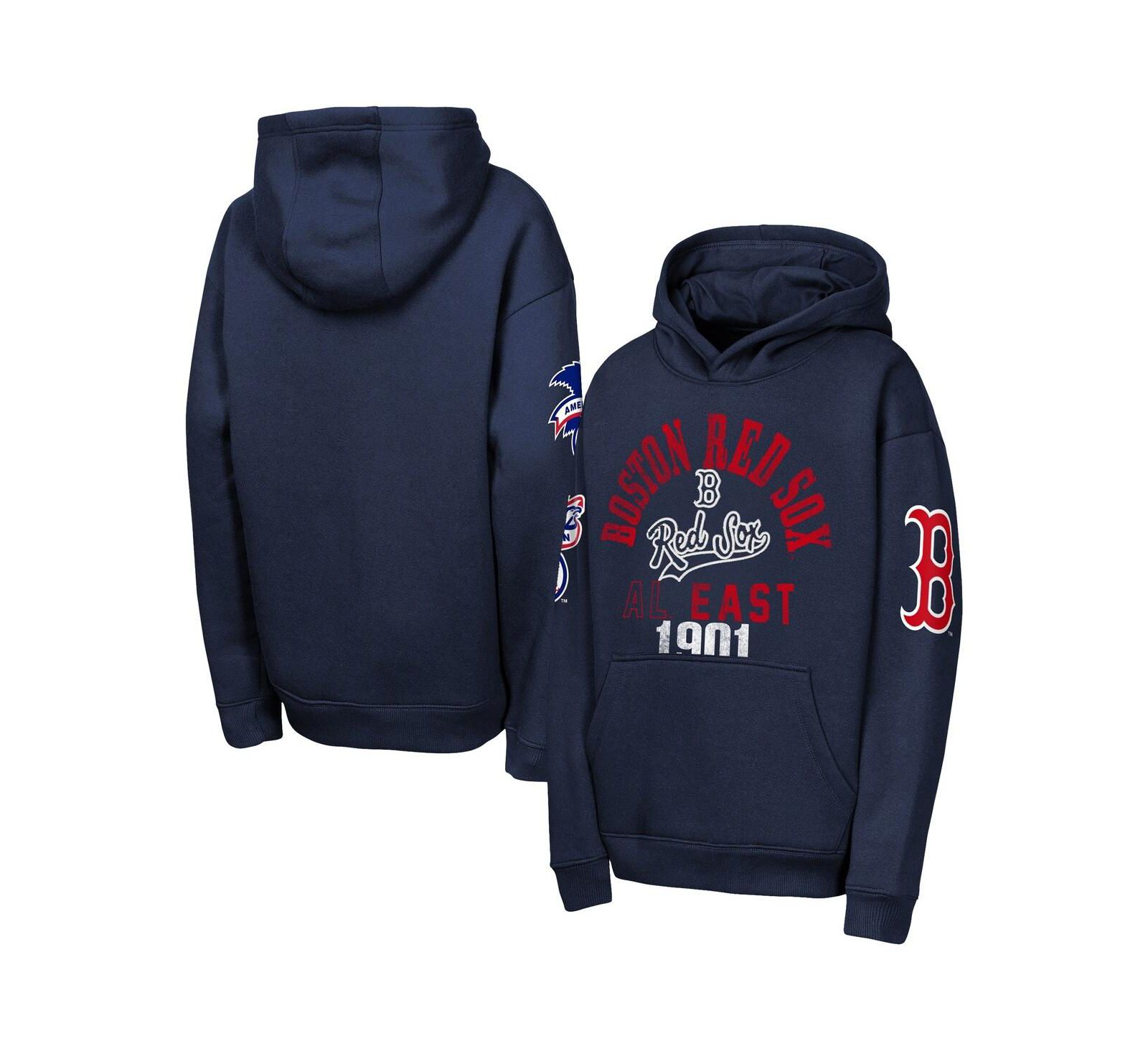 Outerstuff Худи из флиса Boston Red Sox Premium Sweep для детей, темно-синее