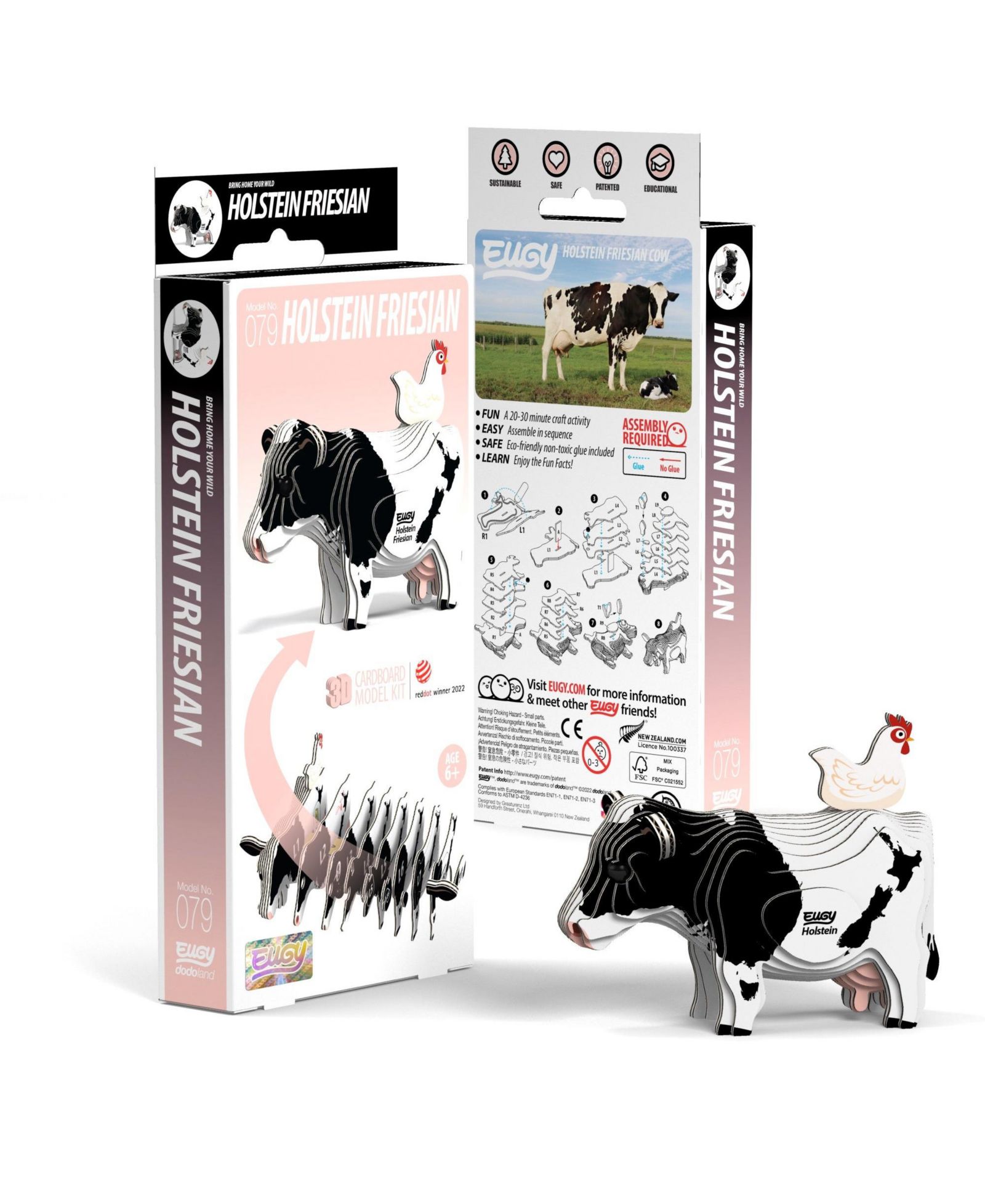 3D пазл Eugy Holstein Cow
