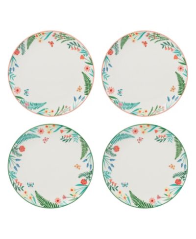 Oneida First Blooms Accent Plates, Set of 4