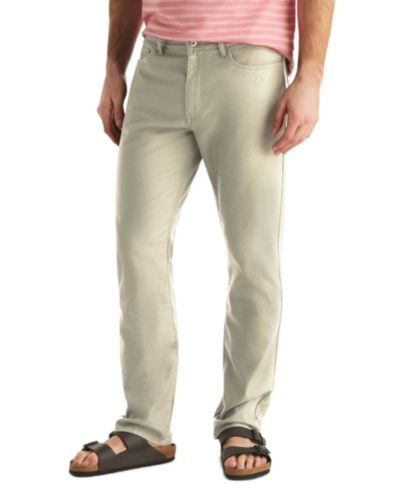 Мужские джинсы Nautica Classic-Fit из смеси льна с прямыми штанинами