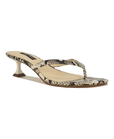 Nine West Women's Cruise Thong Kitten Heel Dress Sandals