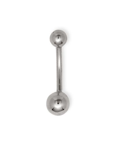 Пирсинг для пупка Curata Jewelry, 14k yellow or white gold, двойной шар