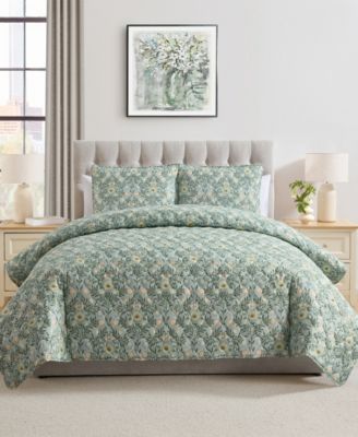VCNY Home Mason Floral 3-Pc. Quilt Set, Full/Queen