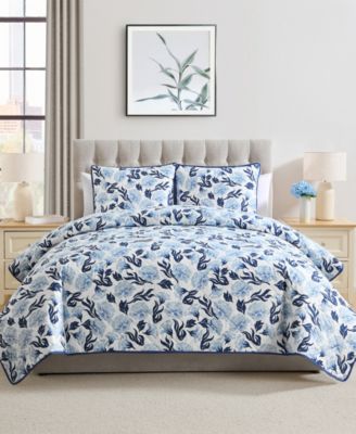 VCNY Home Whisper Floral 3-Pc. Quilt Set, Full/Queen