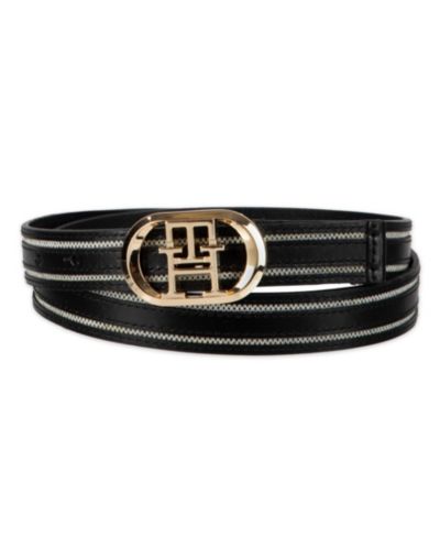 Женский повседневный ремень Tommy Hilfiger с монограмной пряжкой