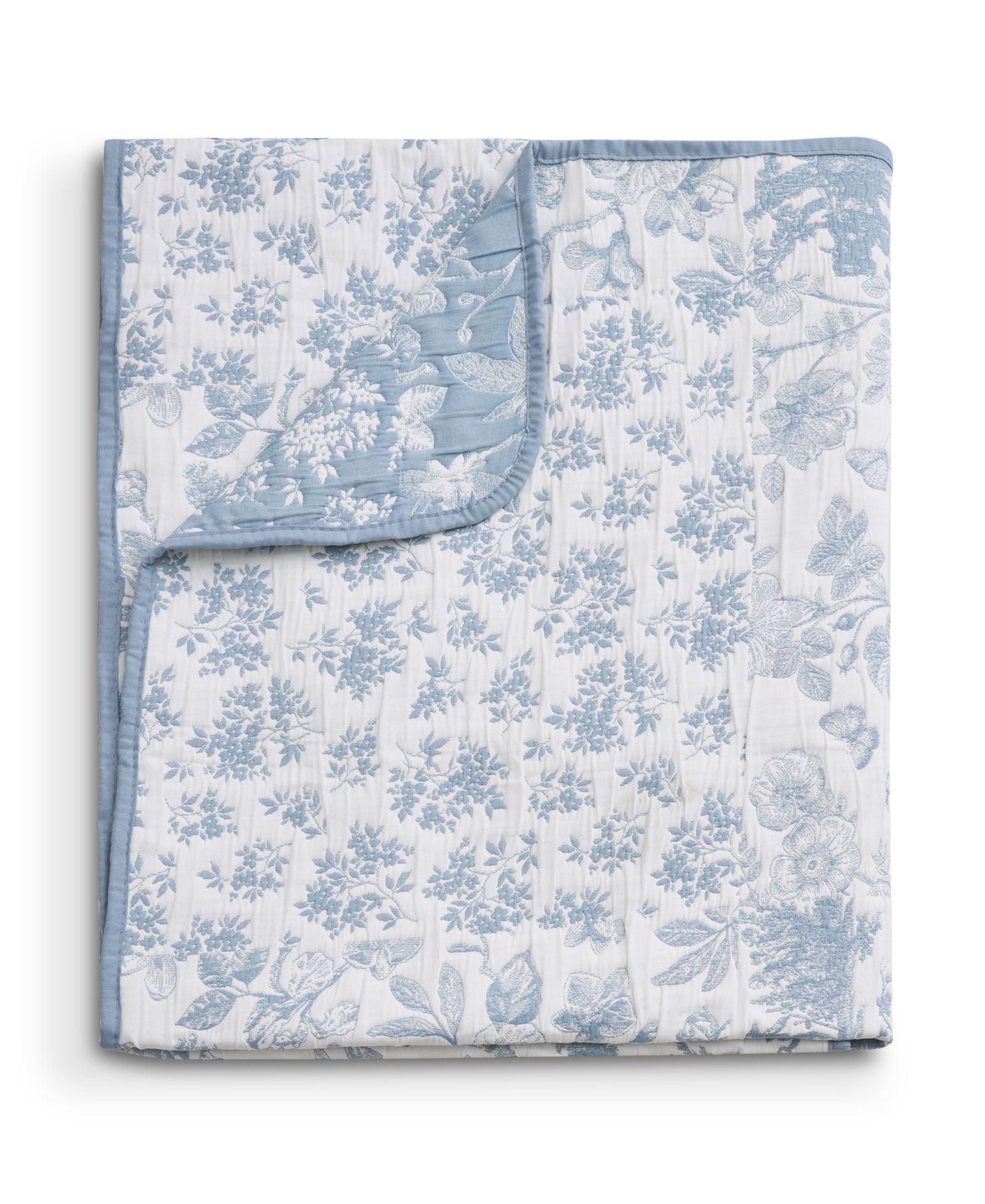 Greenland Home Fashions Patchwork Toile Reversible Matelassé Throw, 50" x 60"