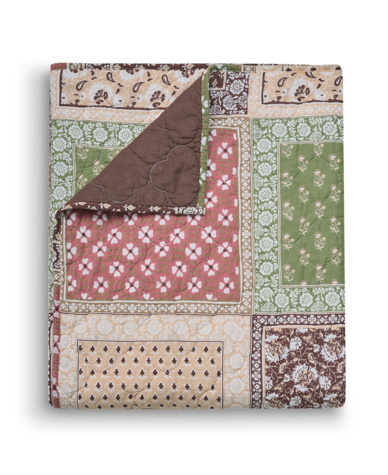 Greenland Home Fashions Priya Reversible Cotton Blend Throw, 50" x 60"