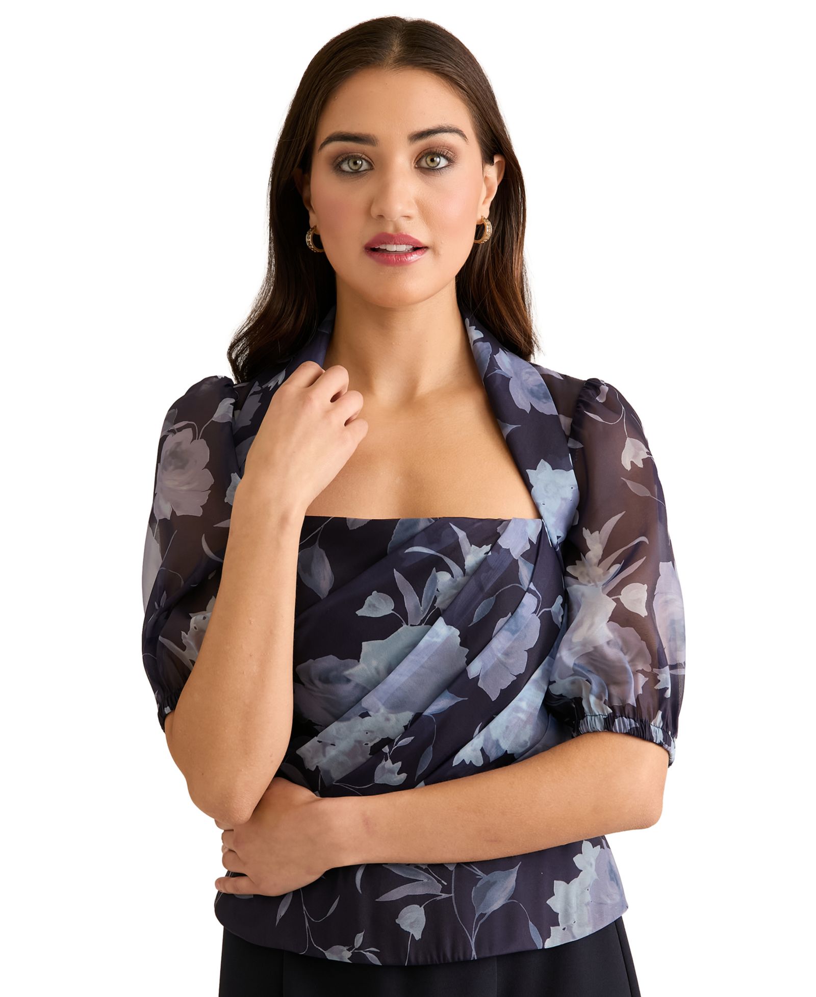 Muse Женский Square Neck Printed Jacket