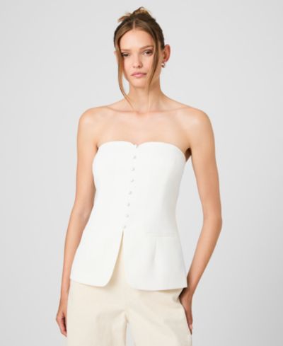 French Connection Women's Harry Suiting Strapless Top
