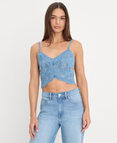 Good American Women's Dolly Sleeveless Butterfly Top
