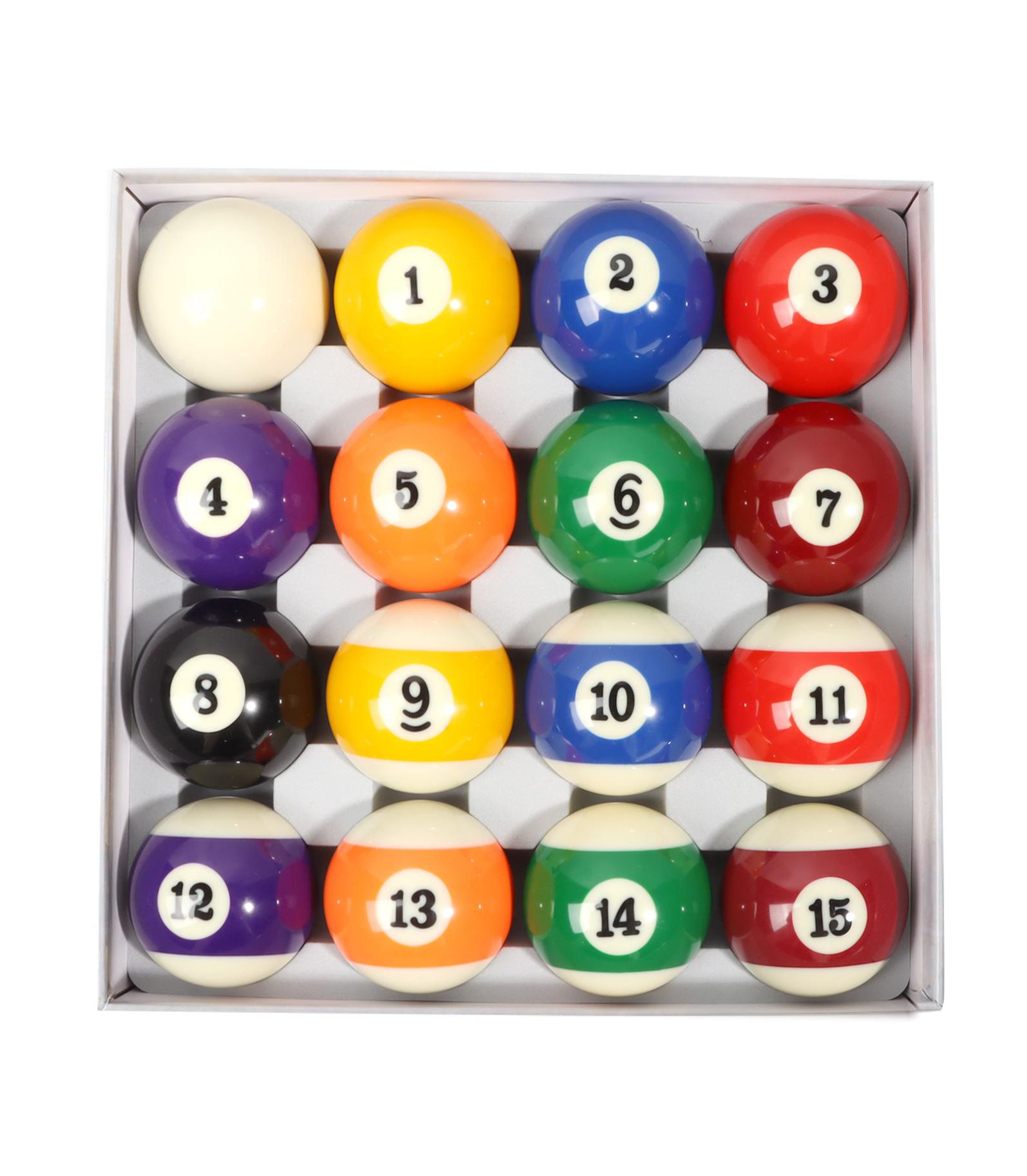 GSE Games & Sports Expert 2 1/4-Inch Marble Swirl Professional Regulation Size Billiards Pool Balls Set, Standard 16 Balls Set