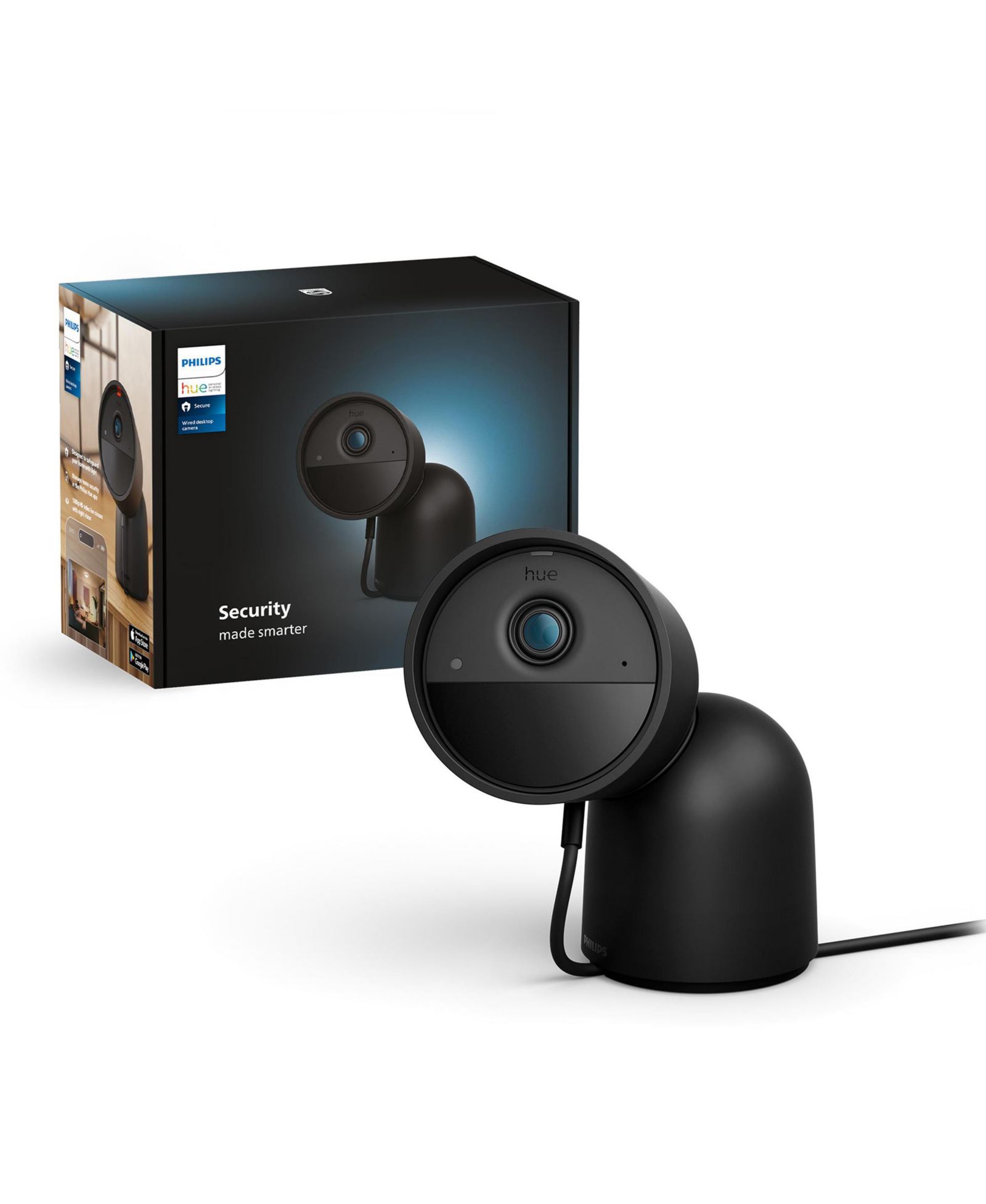 Philips Hue Secure Indoor/Outdoor Wired Motion-Activated Security Camera