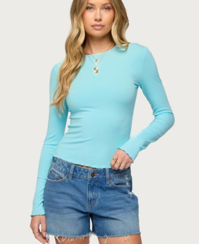 Edikted Женская футболка с длинным рукавом Galah Ribbed