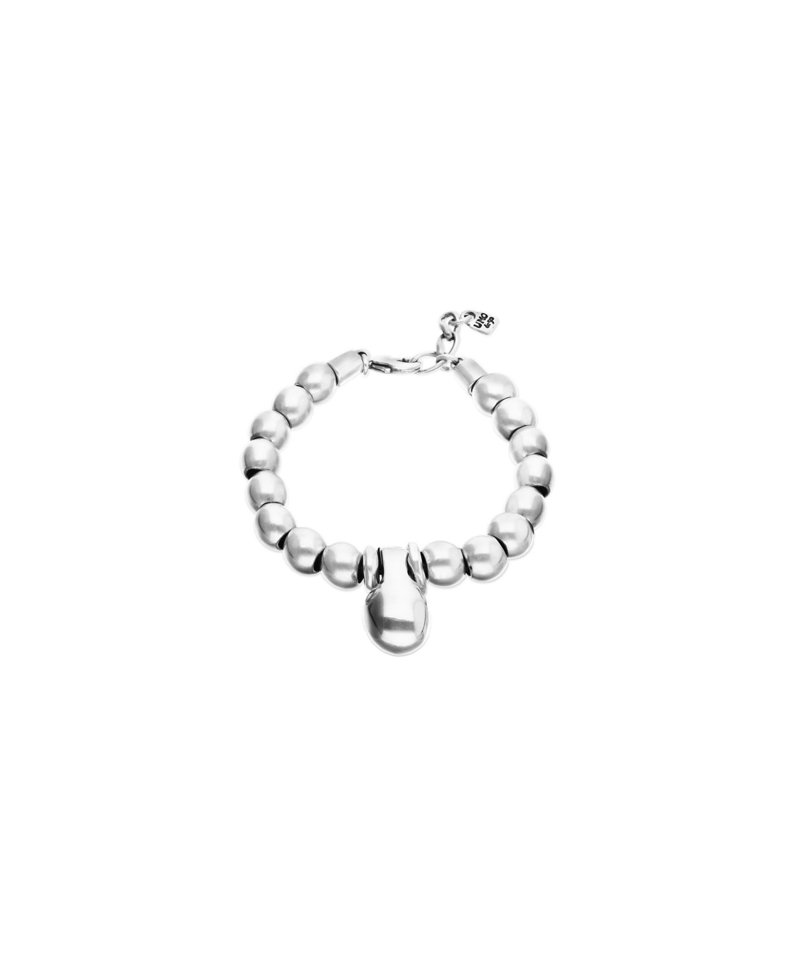 UNOde50 Bracelet with Medium Sterling Silver Alloy Shapes of Balls and Big Shaped Ball in Gold 18k