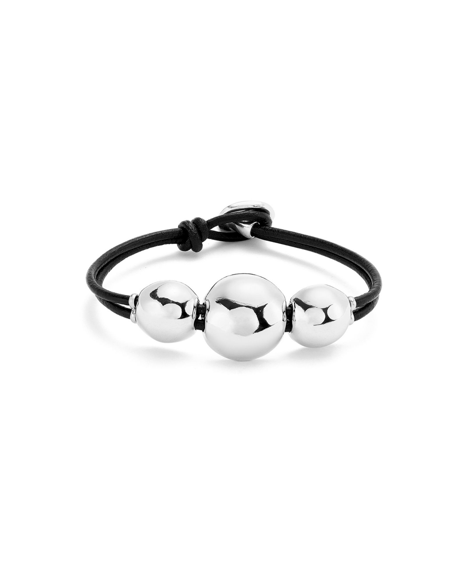 Три больших кожаных браслета UNOde50 Three Large Leather Bracelet