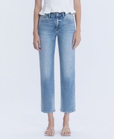 Flying Monkey Women's High Rise Ankle Straight Jeans