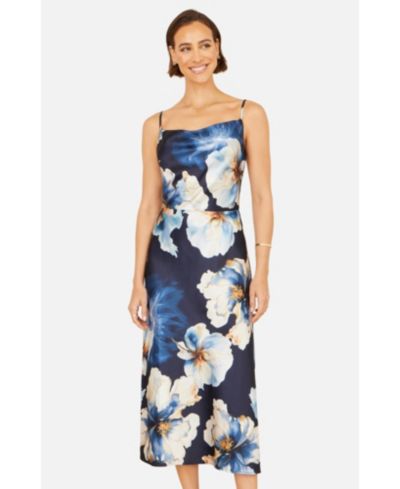 Женское платье Yumi Cowl Neck Satin Floral Dress