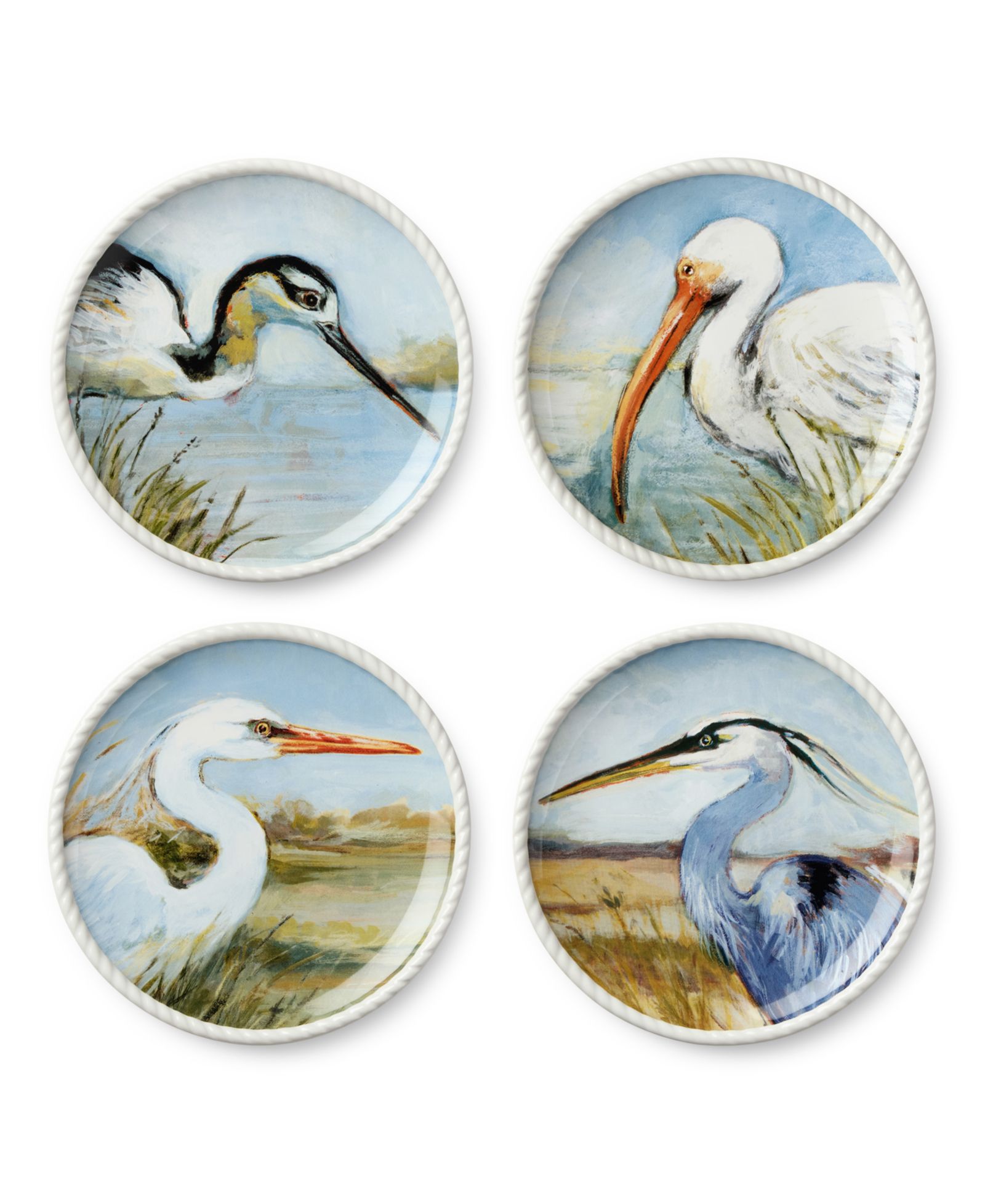 Набор салатных тарелок Certified International Coastal Birds, 4 шт.