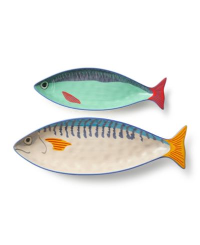 Certified International Something Fishy 2-Piece Platter Set