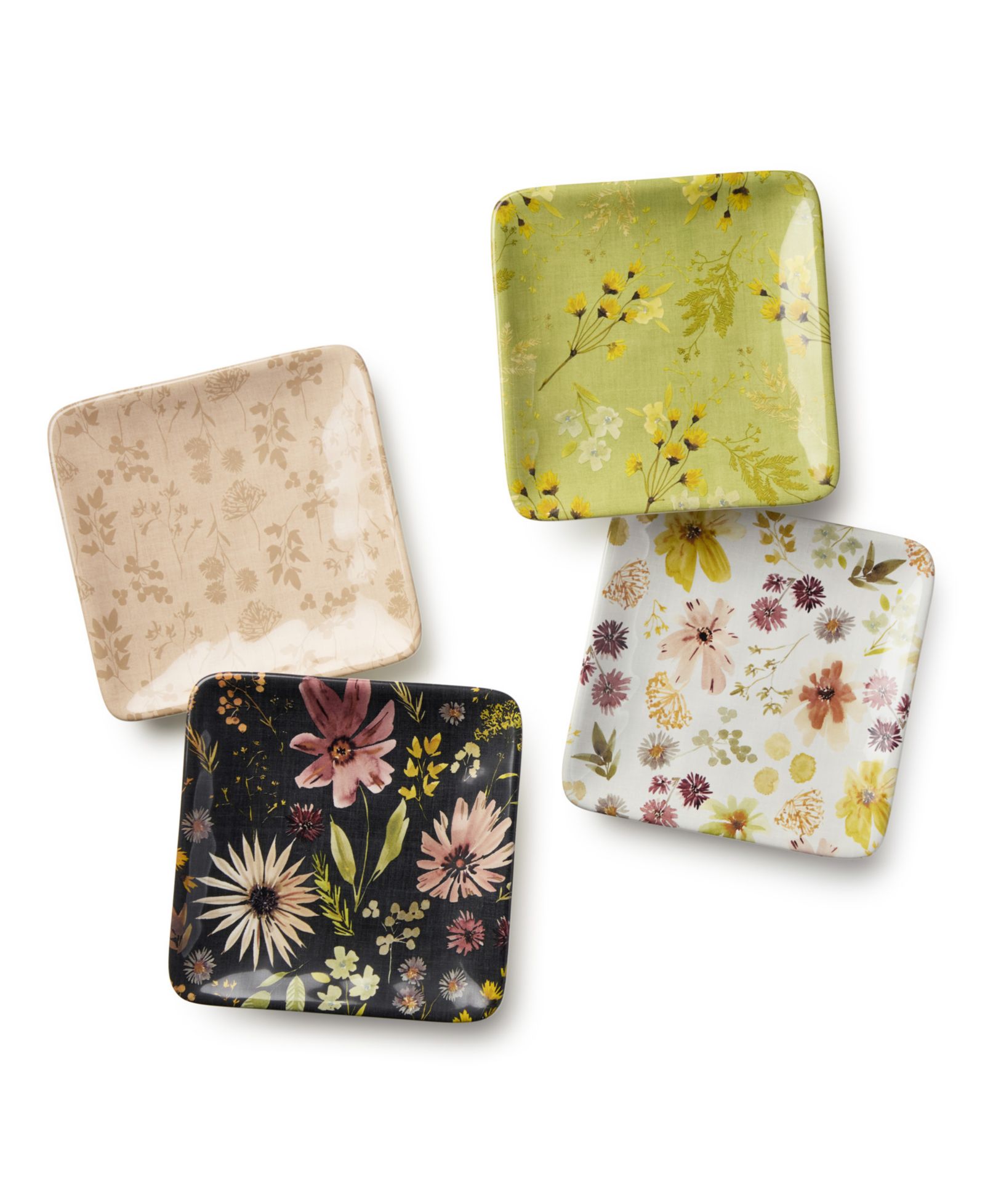 Набор тарелок для канапе Certified International Wildflowers, 4 шт.