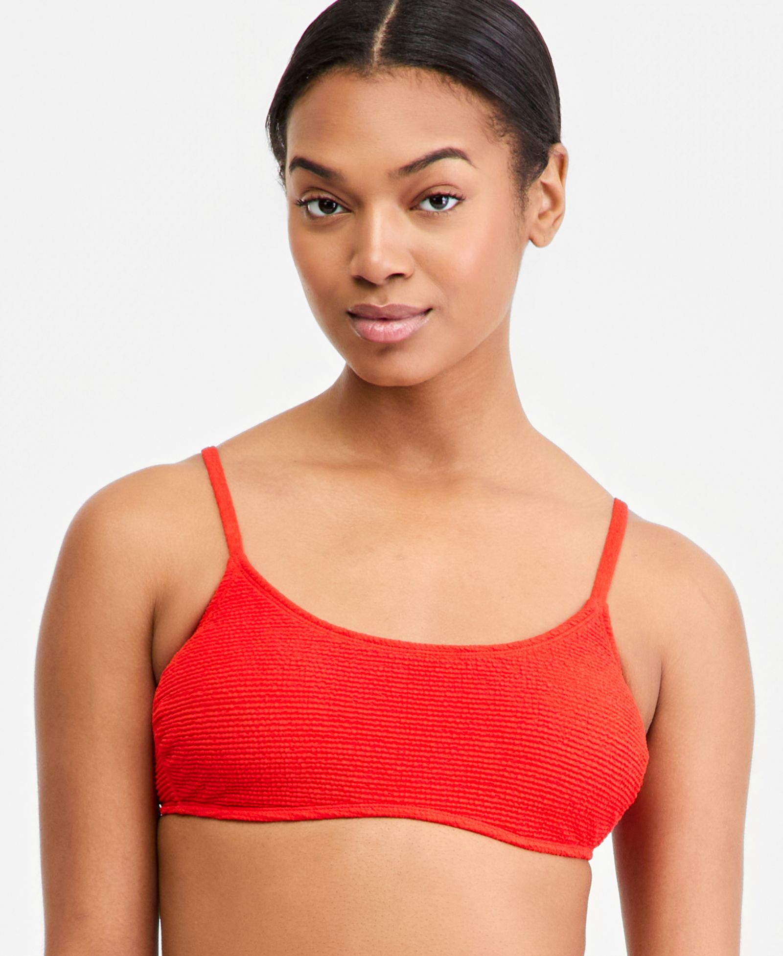 Верх бикини California Waves Women's Popcorn Scrunch Tie-Back